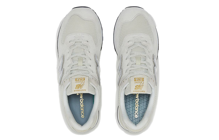 Lookbook New Balance NB 574 低筒 跑步鞋 男女同款 象牙白