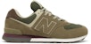 New Balance 574 'Olive Bone' Hijau Zaitun Tulang U574UBB