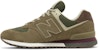 New Balance 574 'Olive Bone' Hijau Zaitun Tulang U574UBB