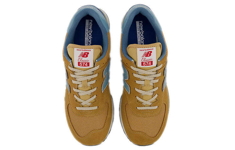Shop New Balance 574 ‘駝色藍色’ ML574OV2
