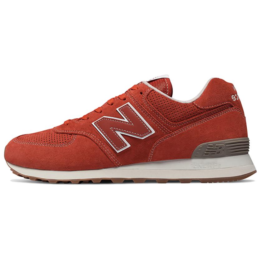 Buy New Balance 574系列 透氣減震耐磨 低幫跑步鞋 橘紅色