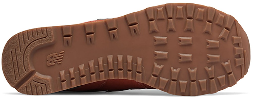 New Balance 574系列 透氣減震耐磨 低幫跑步鞋 橘紅色 Shop New Balance 574系列 透氣減震耐磨 低幫跑步鞋 橘紅色