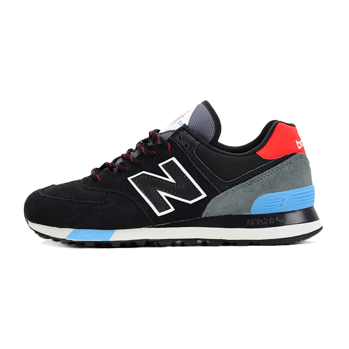 Beli New Balance 574 Black Velocity Red ML574JHO Novelship