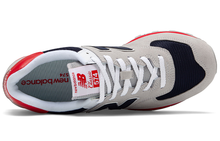Lookbook New Balance 574 Klassisch ''Grau Navy Rot'' ML574MUB