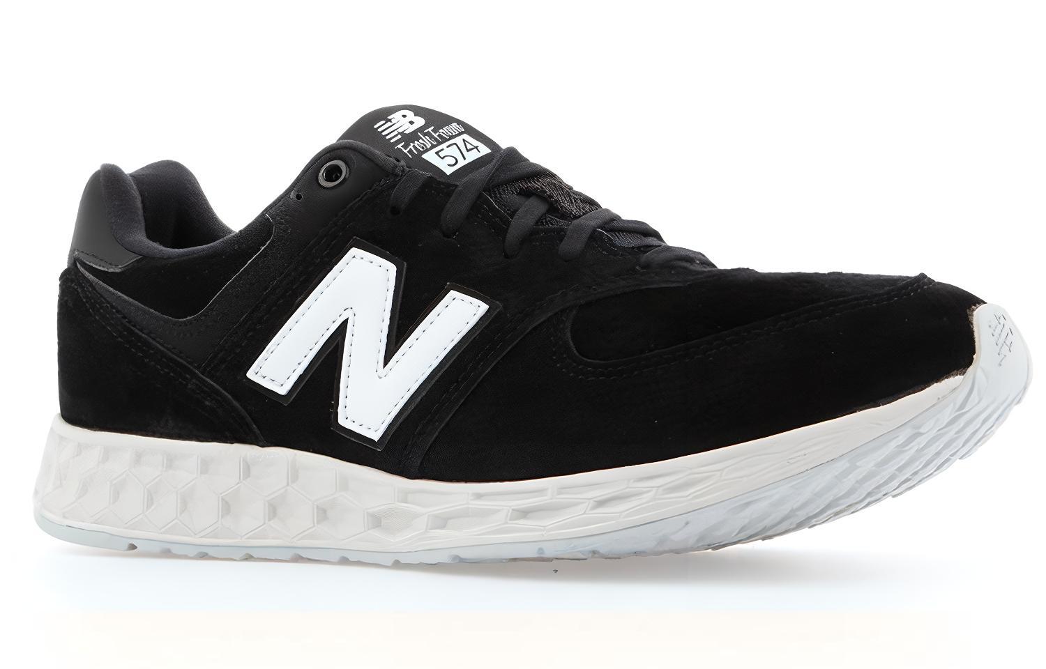 Shop New Balance 574 Fresh Foam Suede Hitam Putih MFL574FC