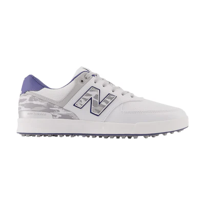 NB 574 Greens 4E Wide 'White Blue'