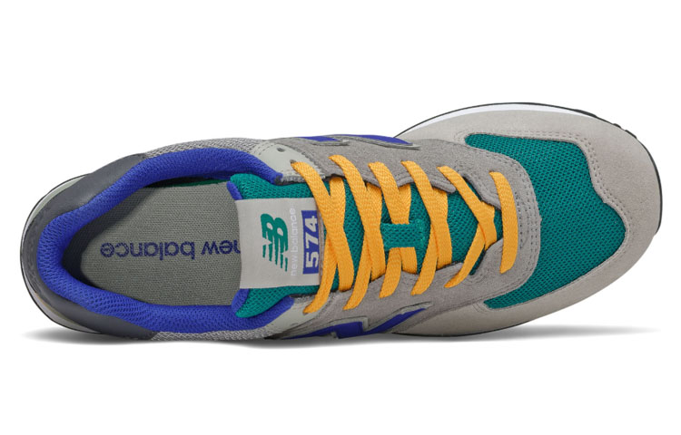 Lookbook New Balance NB 574 復古 低筒 跑步鞋 男女款 灰藍色