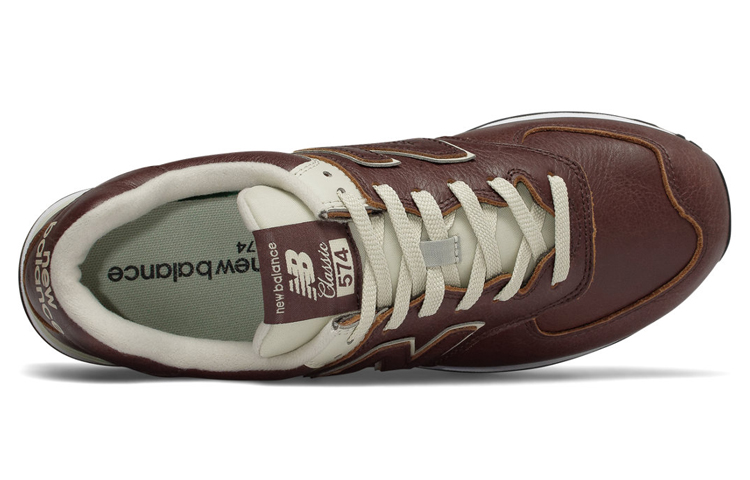 New Balance 574 Brown Leather NEW BALANCE 574 Light Brown Men's