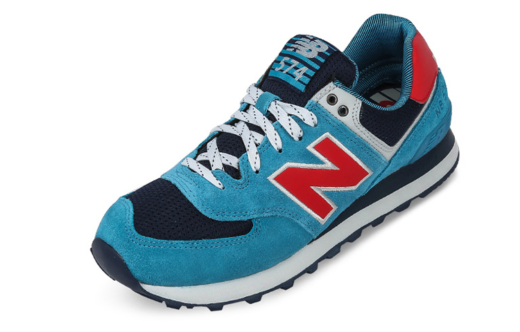 Order New Balance NB 574 復古休閒 耐磨透氣 低幫 跑步鞋 男女性同款 藍紅色
