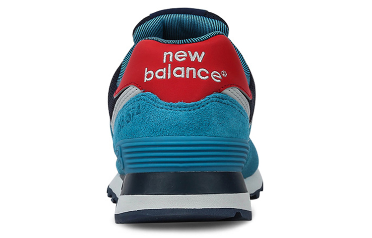 Shop New Balance NB 574 復古休閒 耐磨透氣 低幫 跑步鞋 男女性同款 藍紅色