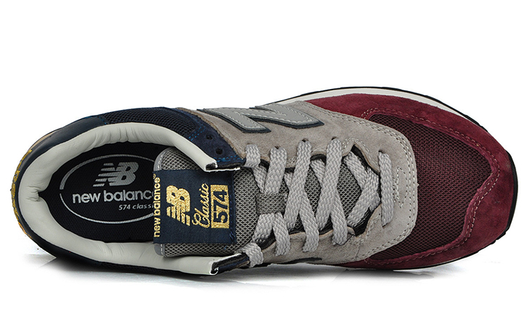 Lookbook New Balance NB 574 復古 低幫 跑步鞋 男女同款 紅灰藍
