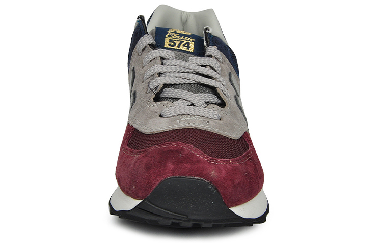 Shop New Balance NB 574 復古 低幫 跑步鞋 男女同款 紅灰藍