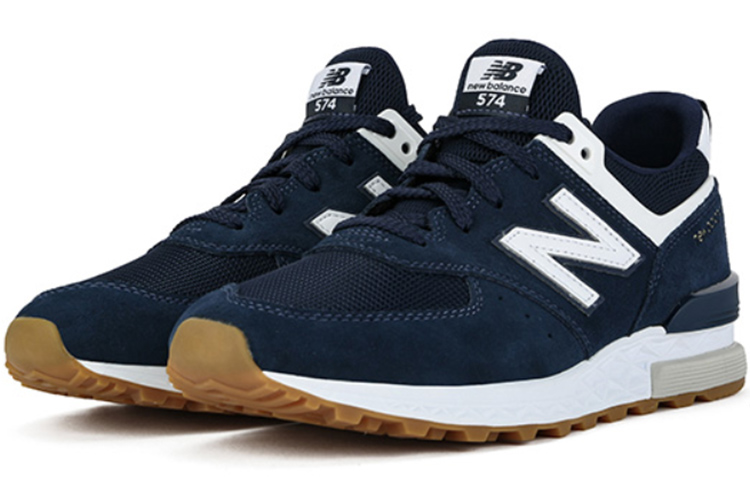 Lookbook New Balance 574 系列 D 宽型海军蓝 MS574FCN