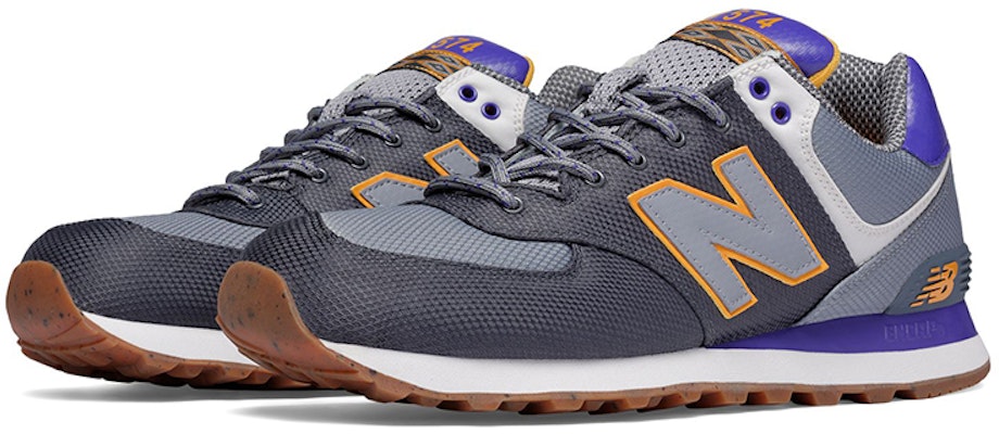 New Balance NB 574 舒適 休閒 透氣 低幫 跑步鞋 男款 灰紫色 Lookbook New Balance NB 574 舒適 休閒 透氣 低幫 跑步鞋 男款 灰紫色