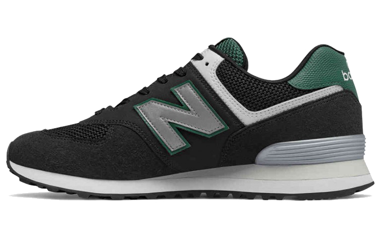 Buy New Balance 574系列 Pebbled Sport 透氣輕便舒適 低筒運動鞋 黑綠