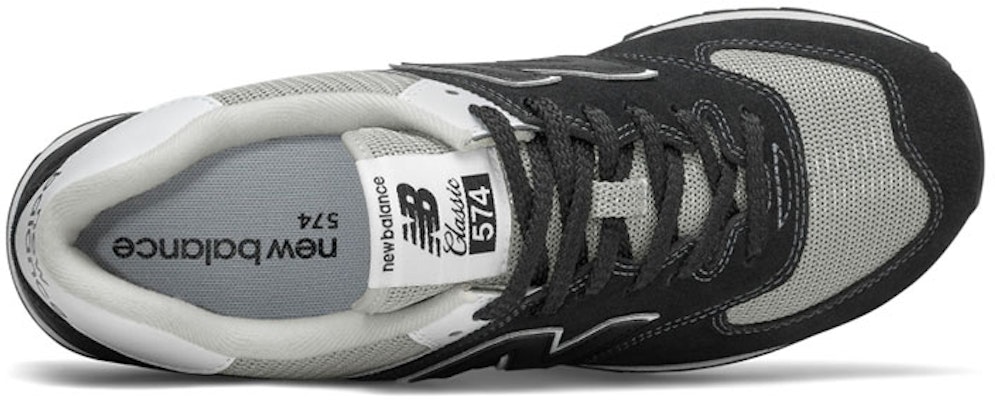 New Balance NB 574 低幫 跑步鞋 男女同款 白黑色 Shop New Balance NB 574 低幫 跑步鞋 男女同款 白黑色