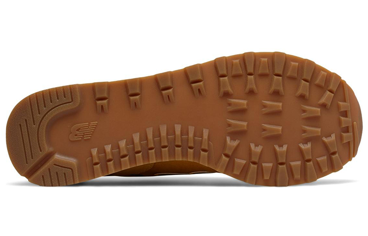 Shop New Balance NB 574 簡約 透氣 低幫 跑步鞋 男款 薑黃色