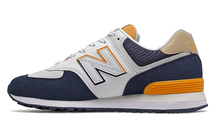 New Balance 574 White Navy Yellow ML574SUR