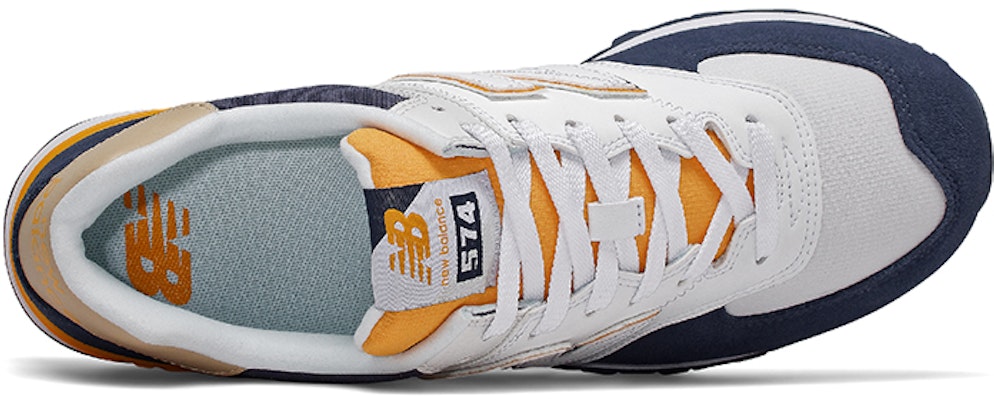 New Balance 574 White Navy Yellow ML574SUR Lookbook New Balance 574 White Navy Yellow ML574SUR