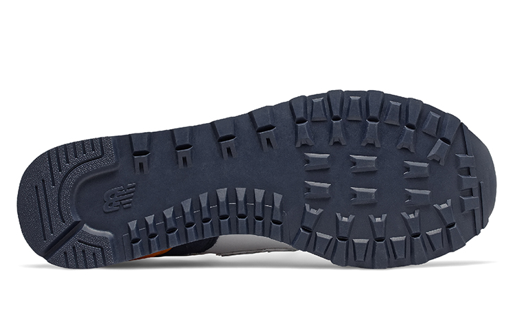 Shop New Balance 574 白色 海軍藍 黃色 ML574SUR