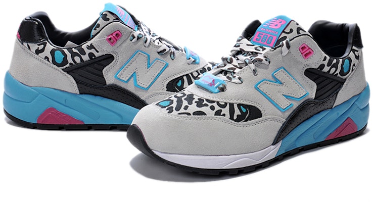 New Balance 580系列 舒適耐磨跑步鞋 男女同款 灰色 豹紋 Shop New Balance 580系列 舒適耐磨跑步鞋 男女同款 灰色 豹紋