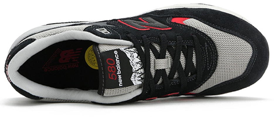 New Balance NB 580 低幫 跑步鞋 男款 黑紅色 Order New Balance NB 580 低幫 跑步鞋 男款 黑紅色