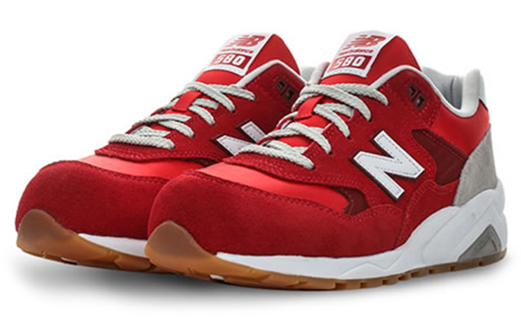 Order 紐巴倫 580系列 輕便舒適 低筒跑鞋 男女同款 紅灰色