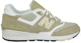 Order New Balance 597 Klasik Khaki/Putih-Emas ML597RSA