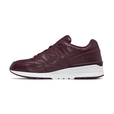 NB 597 Leather 'Wine Red White'