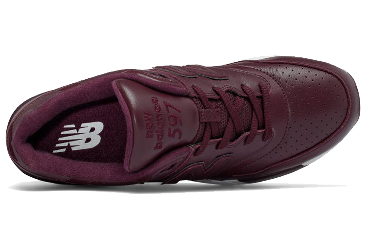Lookbook New Balance 597 Cuir ''Rouge Vin Blanc'' ML597BUL