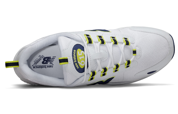 Lookbook New Balance 615 D-Wide Bianco/Blu/Giallo ML615DA