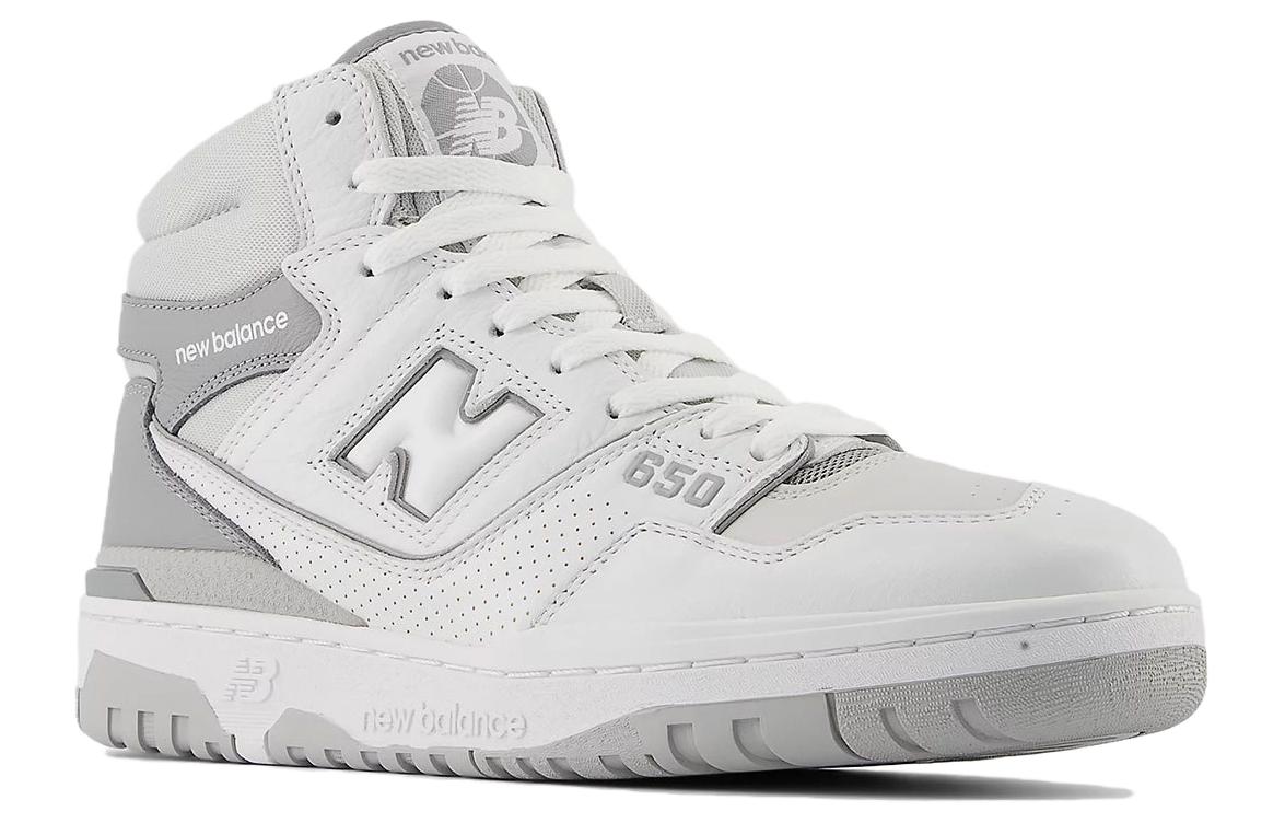 Lookbook 紐巴倫 NB 650 舒適百搭 耐磨 中幫 復古籃球鞋 男款 灰白