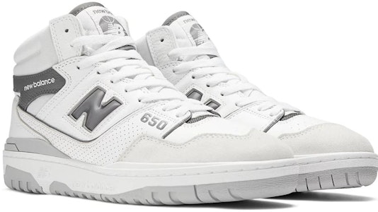 New Balance NB 650 耐磨防滑 中筒 復古籃球鞋 男款 白灰 Lookbook New Balance NB 650 耐磨防滑 中筒 復古籃球鞋 男款 白灰