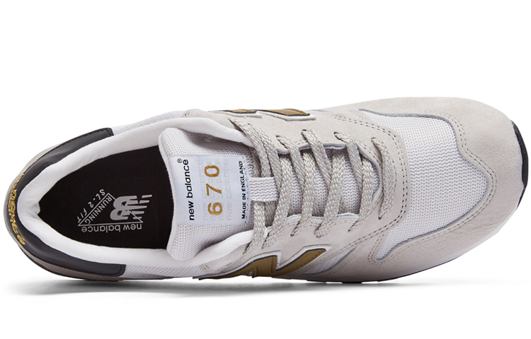 Lookbook New Balance NB 670 低幫 跑步鞋 男款 白金 D寬