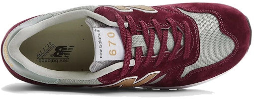 New Balance 670 英国制造 '酒红色' M670BGW Lookbook New Balance 670 英国制造 '酒红色' M670BGW