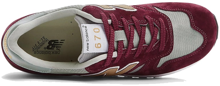 New Balance 670 Made in England 'Burgundy' Lelaki/Wanita Kasut Burgundy M670BGW Lookbook New Balance 670 Made in England 'Burgundy' Lelaki/Wanita Kasut Burgundy M670BGW