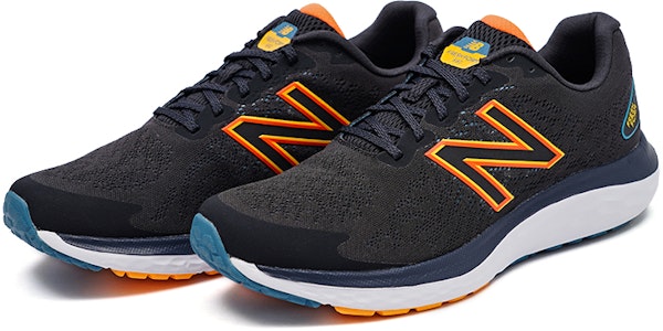 New Balance Fresh Foam 680 v7 'Hitam Oranye Biru' M680CK7 Lookbook New Balance Fresh Foam 680 v7 'Hitam Oranye Biru' M680CK7
