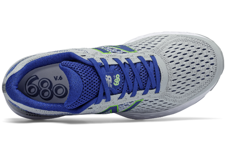 Lookbook New Balance 680 v6 Wide Grigio/Blu/Verde M680AC6