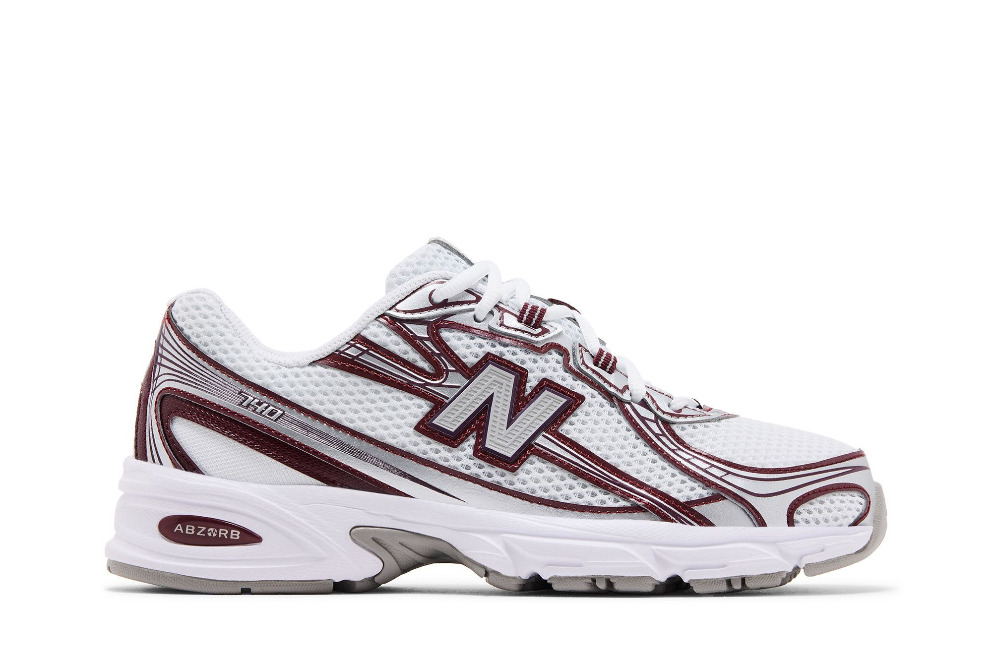 New Balance 740v2 White Burgundy Silver U740JW2