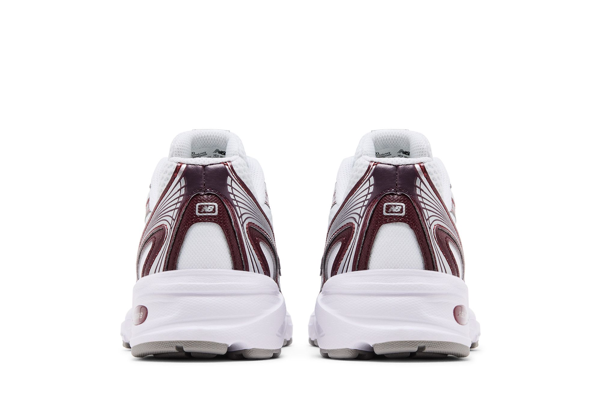 Details for New Balance 740v2 White Burgundy Silver U740JW2