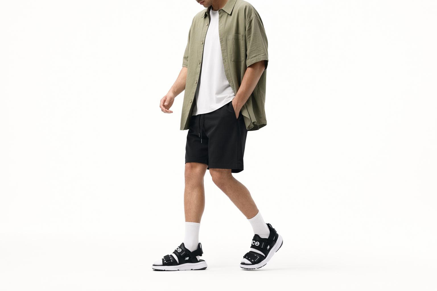 Order New Balance 750 V2 Sandals 'Black White' SUA750A3