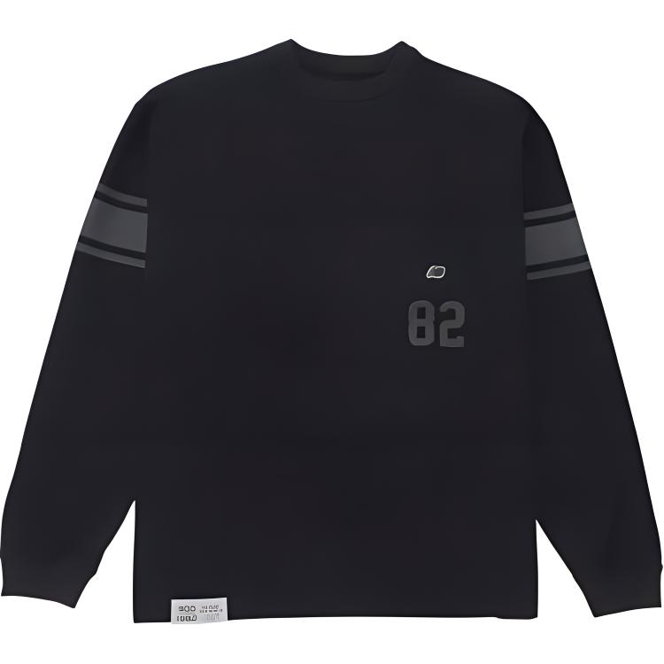 New Balance 900 Series FW23 Black Colorblock Logo Long Sleeve Unisex Sweatshirt AMT35110-BK