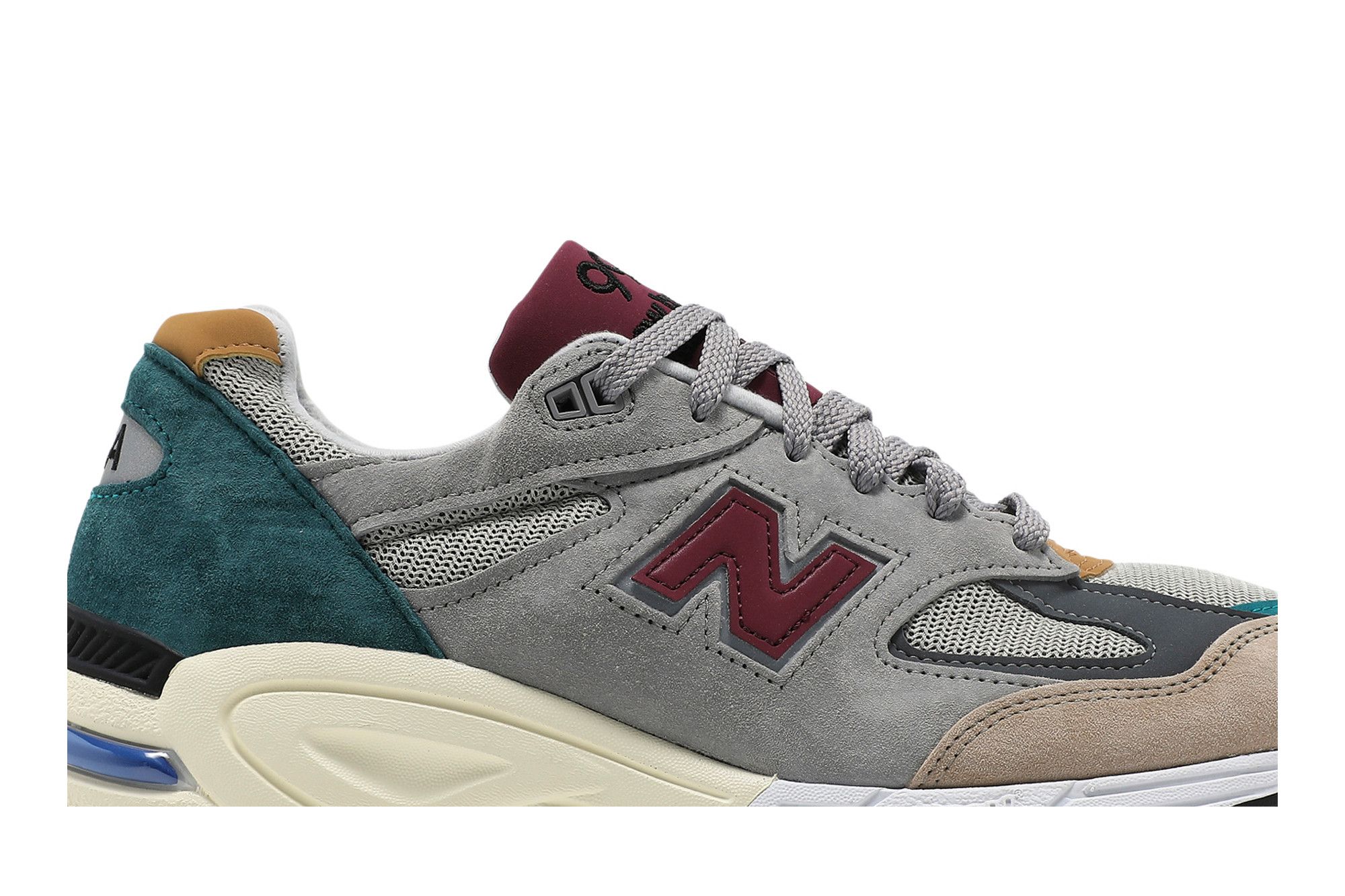 Lookbook New Balance 990v2 Made in USA ''Grau Multi'' M990CP2