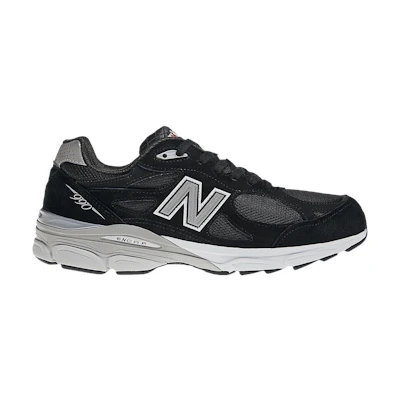 NB 990v3 Made in USA 2E Wide 'Black White'