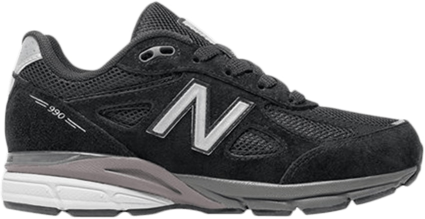Grade School New Balance 990v4 Kid 2016 Black Silver KJ990BSG
