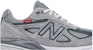 New Balance 990v4 Buatan USA 'Red Label Grey' M990VS4