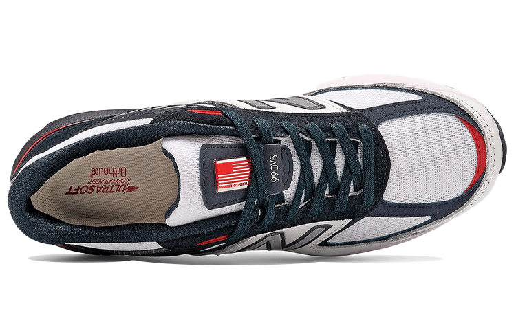 Lookbook New Balance 990v5 Buatan USA 'Putih Karbon Merah' M990NL5