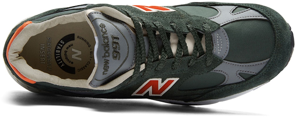 New Balance 991 Made In England 'Forest Green Orange' M991TNF Lookbook New Balance 991 Made In England 'Forest Green Orange' M991TNF