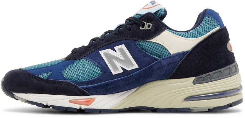 New Balance 991 Buatan Inggris 'Navy Orange' M991MLP Lookbook New Balance 991 Buatan Inggris 'Navy Orange' M991MLP