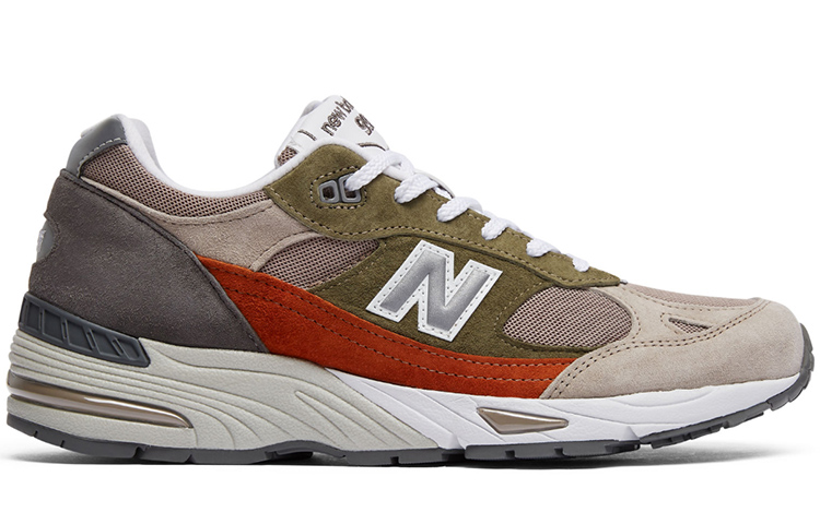 Lookbook New Balance 991 Nu Block Tan Lelaki Wanita Sneakers Kasual M991NGO